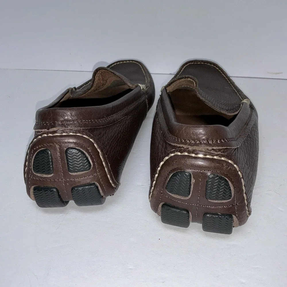 Banana‎ Republic Driver Loafers Mens 10M Brown Pebbled Leather Slip On Shoes